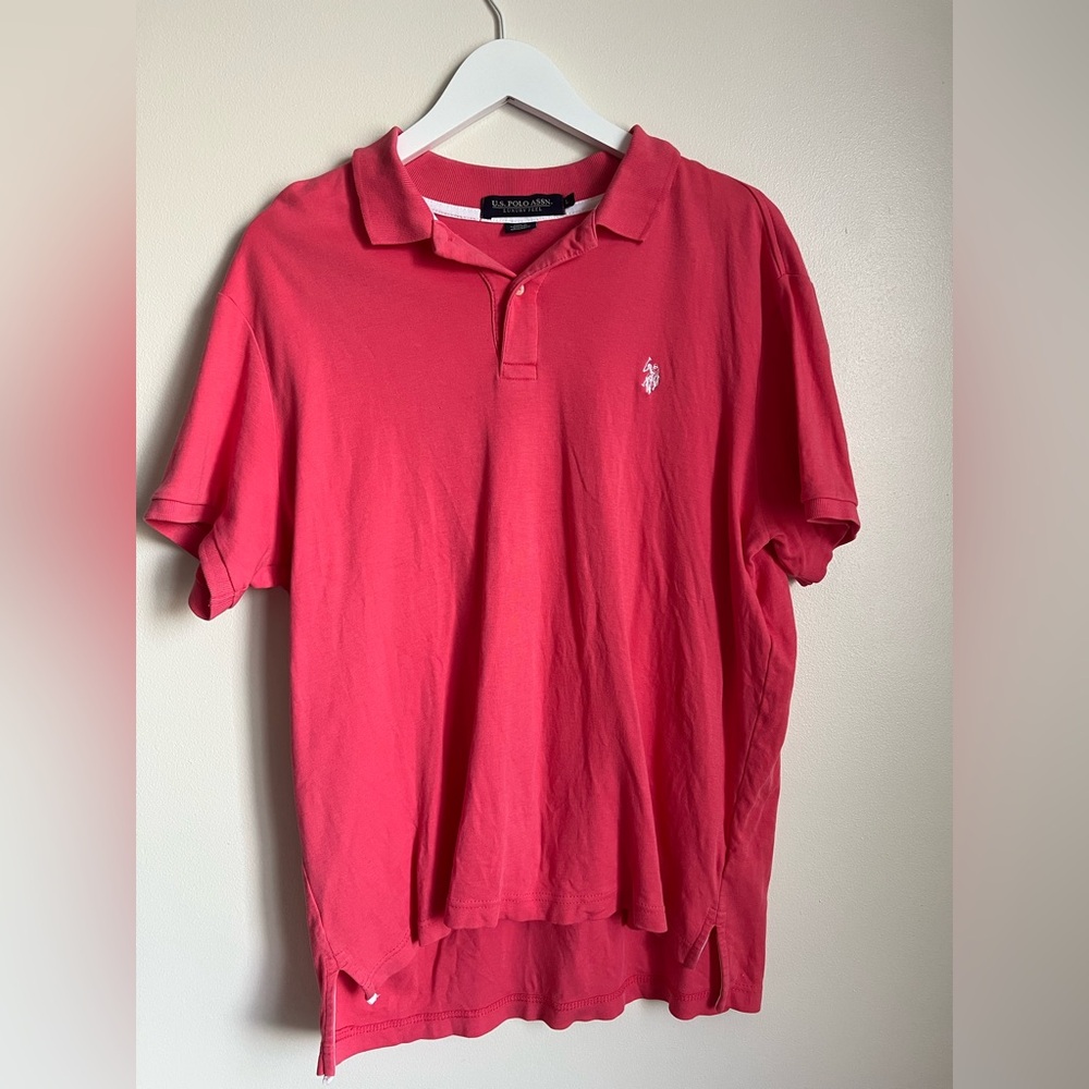 US POLO ASSN Men’s Coral Polo